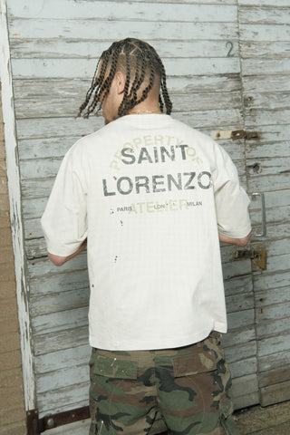St Lorenzo Painter Tee - Off White