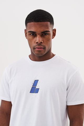 VANQUISH TEE - WHITE/BLUE