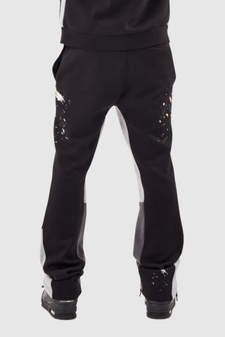 PAINT SMEAR TRACKSUIT - BLACK