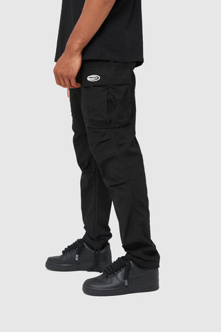 Pantaloni cargo volanti - nero