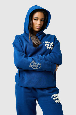 Capuche « Shoot For The Stars » pour femme - Bleu marine océan