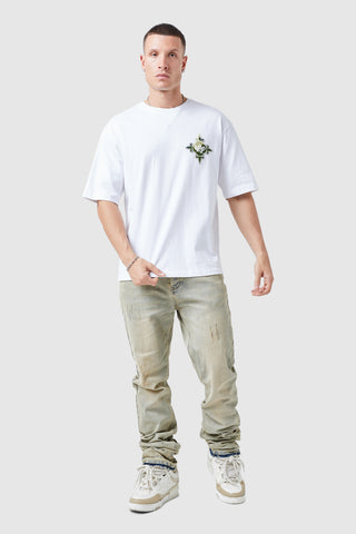 T-shirt Icon - Camouflage blanc/vert