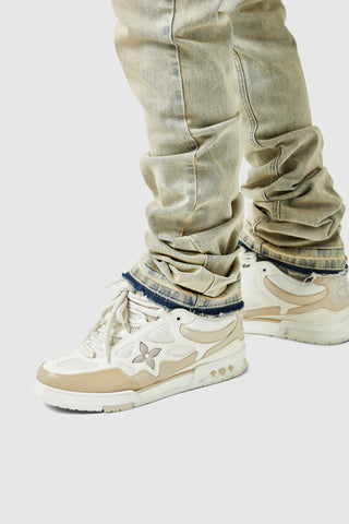 Stacked Jean - Dune Blue Wash