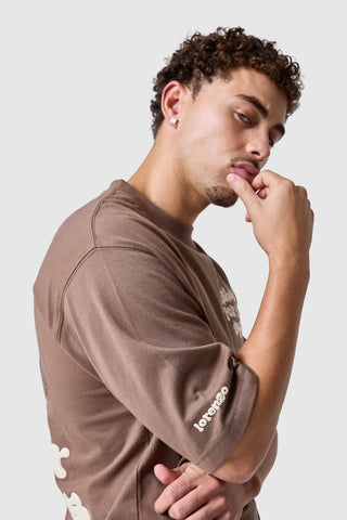 T-shirt « Shoot For The Stars » - Marron terreux