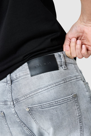 Jean Stacked - Gris clair