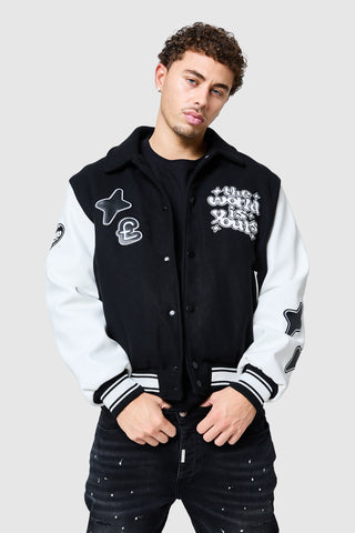 World Is Yours Varsity - Noir/Blanc cassé