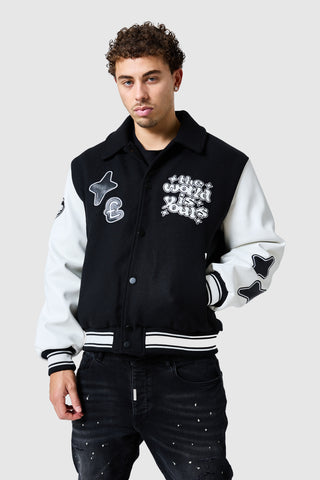 World Is Yours Varsity - Noir/Blanc cassé