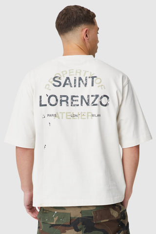 St Lorenzo Painter Tee - Off White