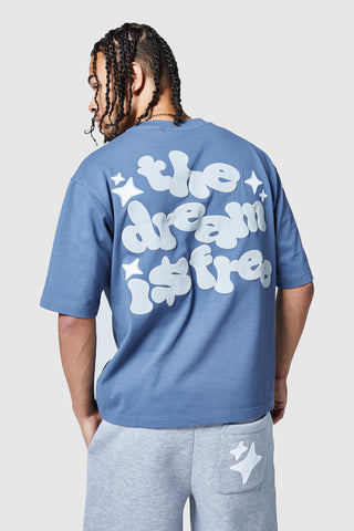 Dream Is Free 2.0 Tee - Petrol Blue