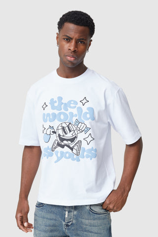 Twinset « Le monde est à toi » - Blanc