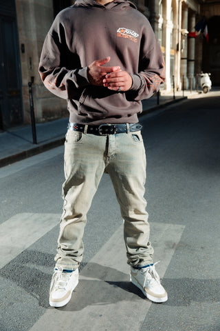 Stacked Jean - Dune Blue Wash